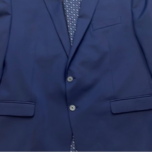 Chaps navy blue lined 50R back vent 2 button blazer - Picture 8 of 9